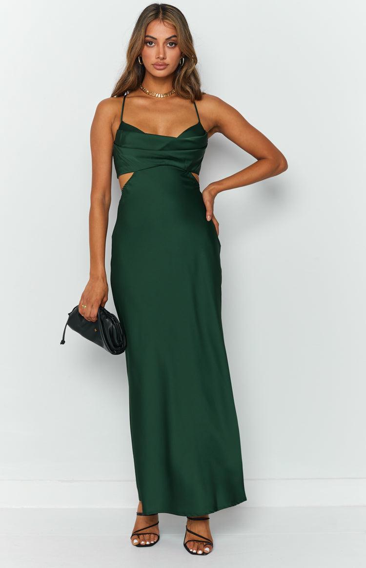 Taleah Cut Out Maxi Dress Green Product Image