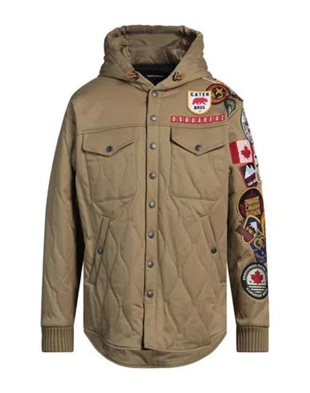 DSQUARED2 Man Jacket Khaki Size Xs Cotton, Elastane, Wool In Beige Product Image