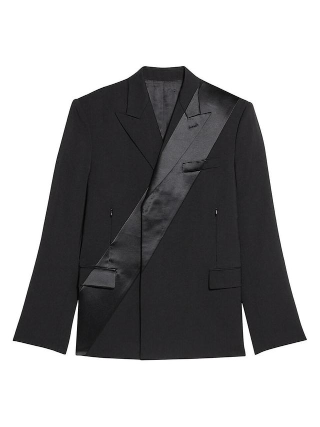 Mens Wool Double-Breasted Tuxedo Jacket Product Image