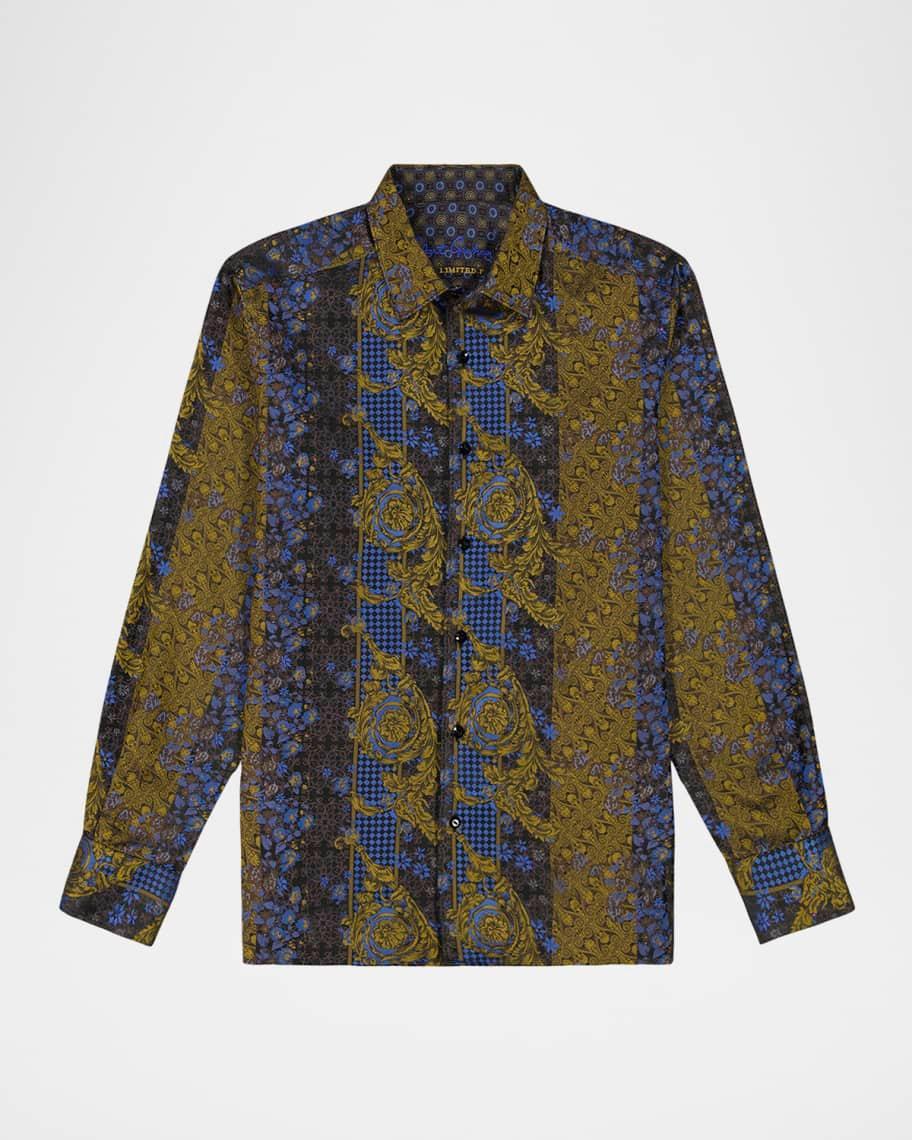 Mens Regal Dreams Jacquard Silk-Blend Shirt Product Image