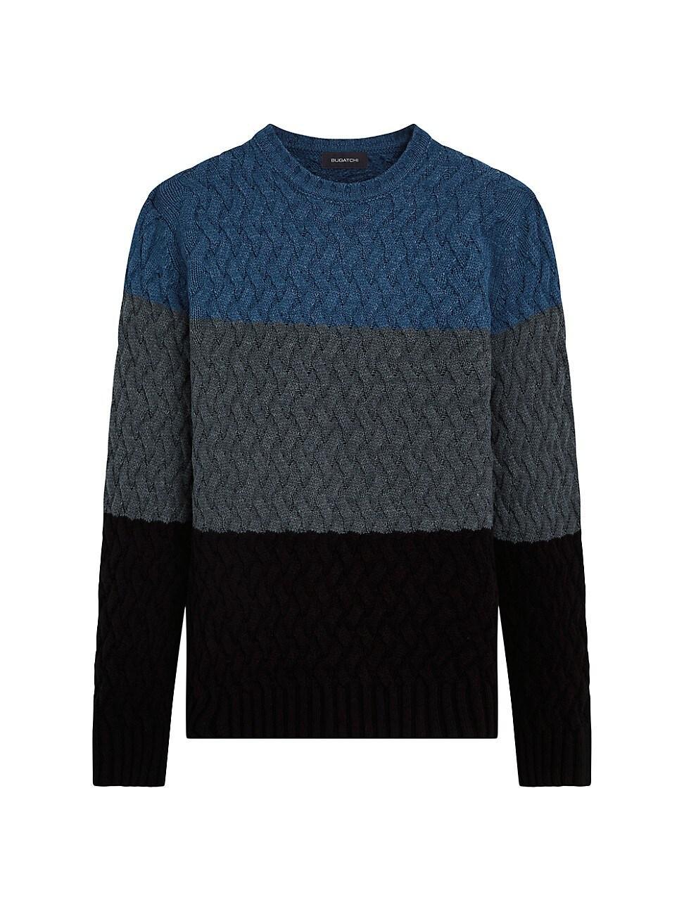 Bugatchi Color Block Merino Wool Blend Crewneck Sweater Product Image