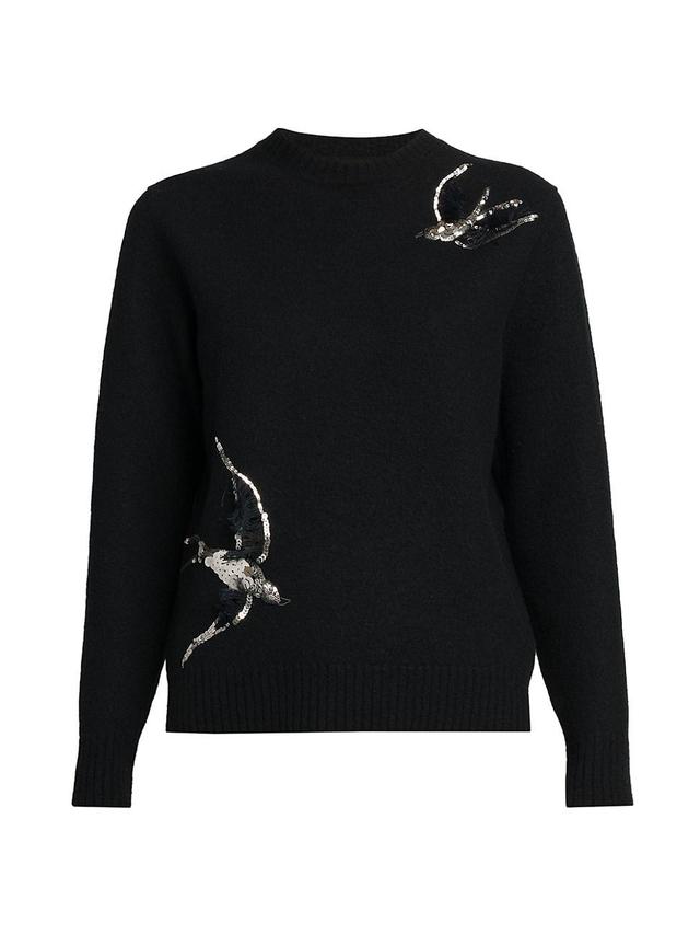 Womens Wool Swallow Sequin Sweater Product Image