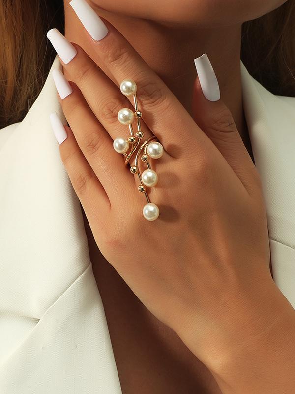 Original Statement Irregular Beads Ring Product Image