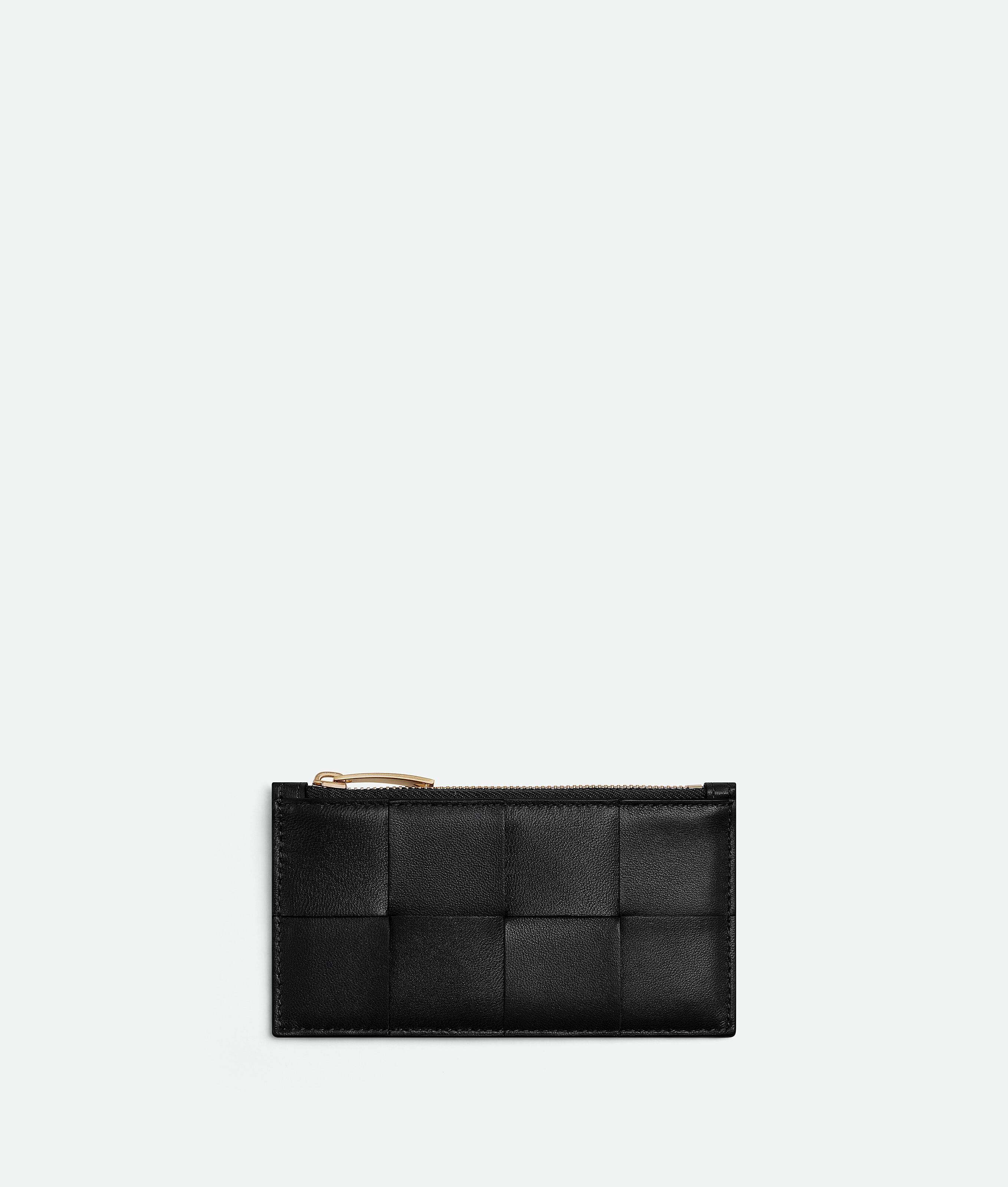 Women's Zipped Card Case in Black Product Image