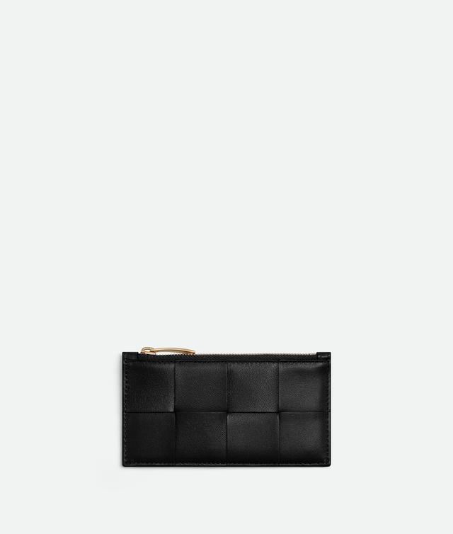 Women's Zipped Card Case in Black Product Image