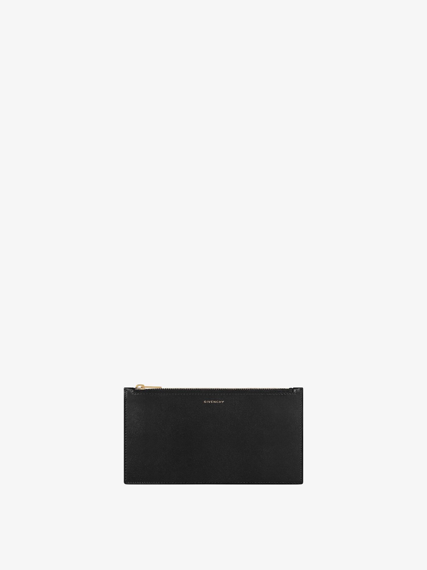 4G flat pouch in leather Product Image