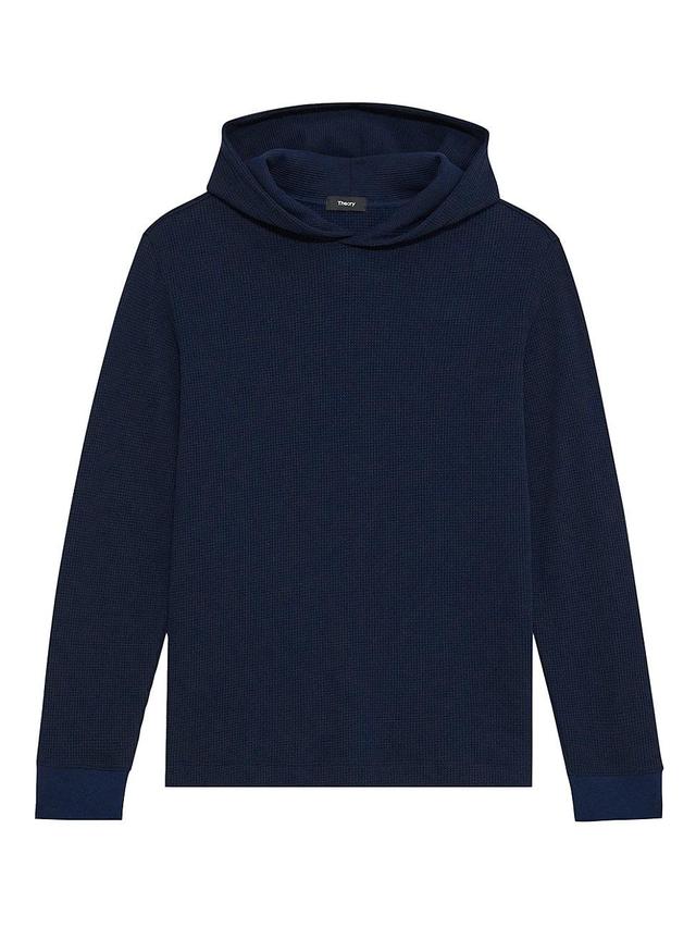 Theory Mattis Waffle Knit Organic Cotton Blend Hoodie Product Image