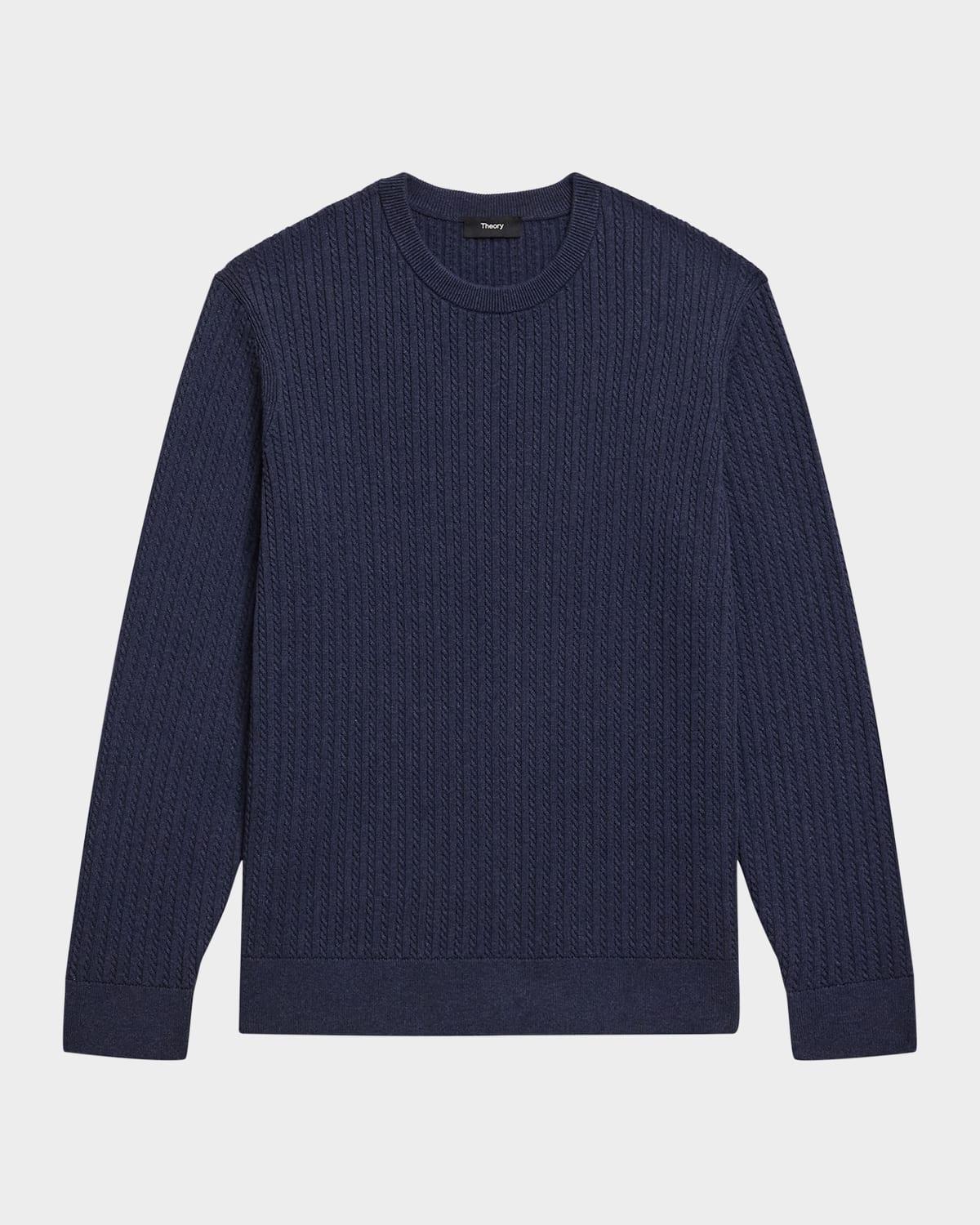 Mens Riland Cable-Knit Crewneck Sweater Product Image