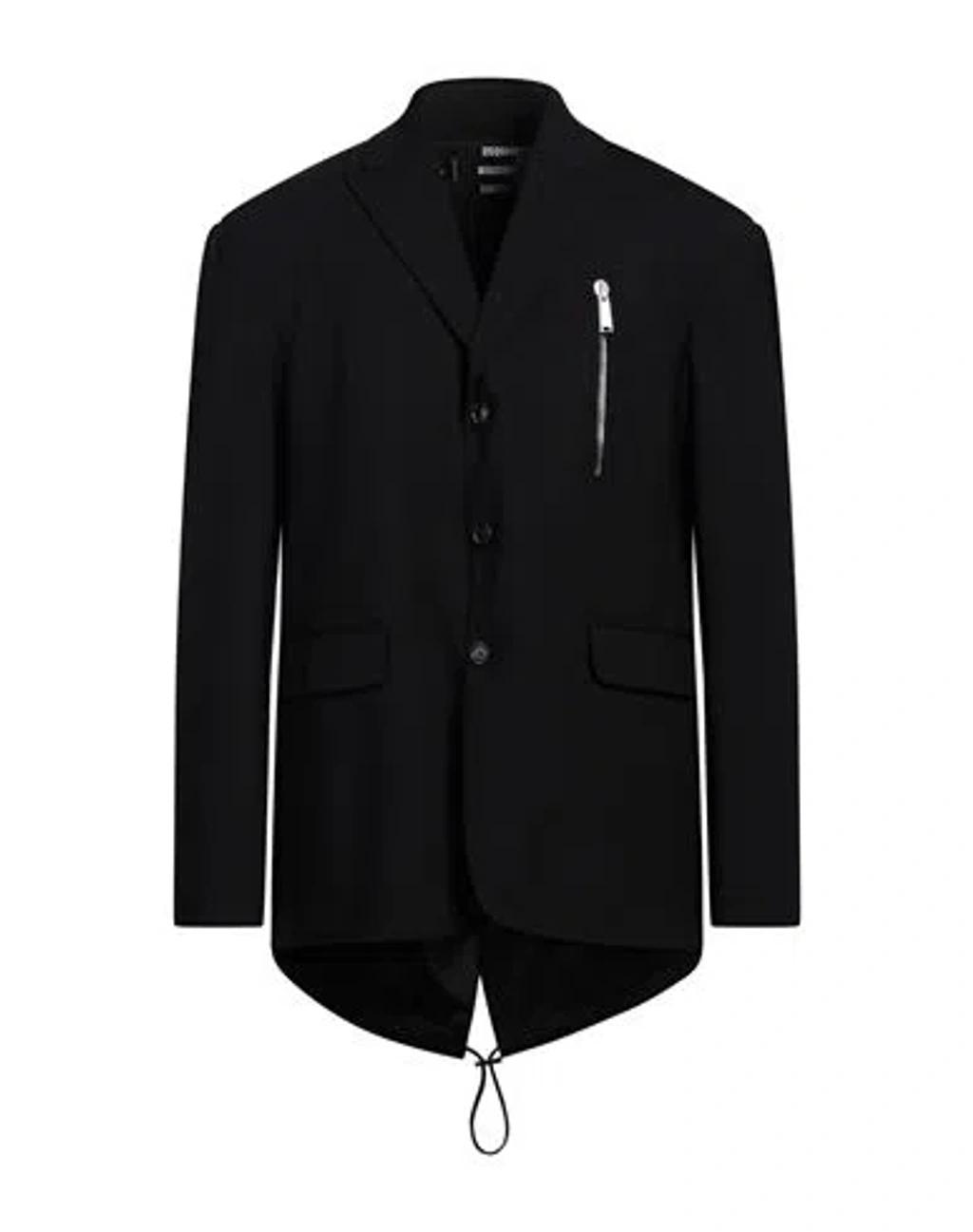 DSQUARED2 Man Blazer Black Size 44 Virgin Wool, Elastane, Polyamide, Polyurethane Product Image