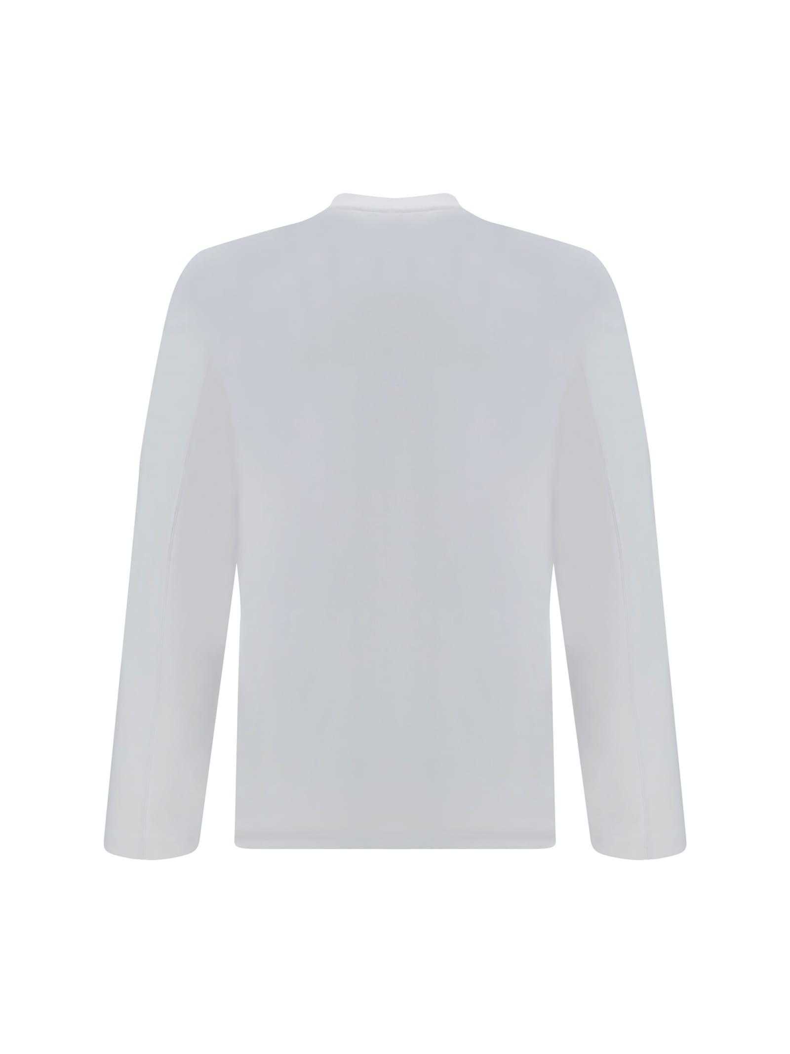 BRUNELLO CUCINELLI Long Sleeve Jersey In Bianco Product Image