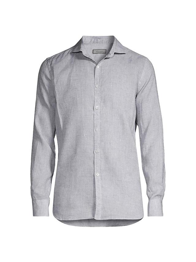 Mens Regular Fit Linen Sport Shirt Product Image