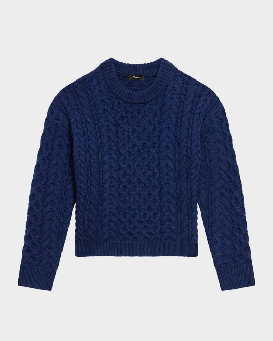 Cable-Knit Aran Wool-Cashmere Sweater Product Image