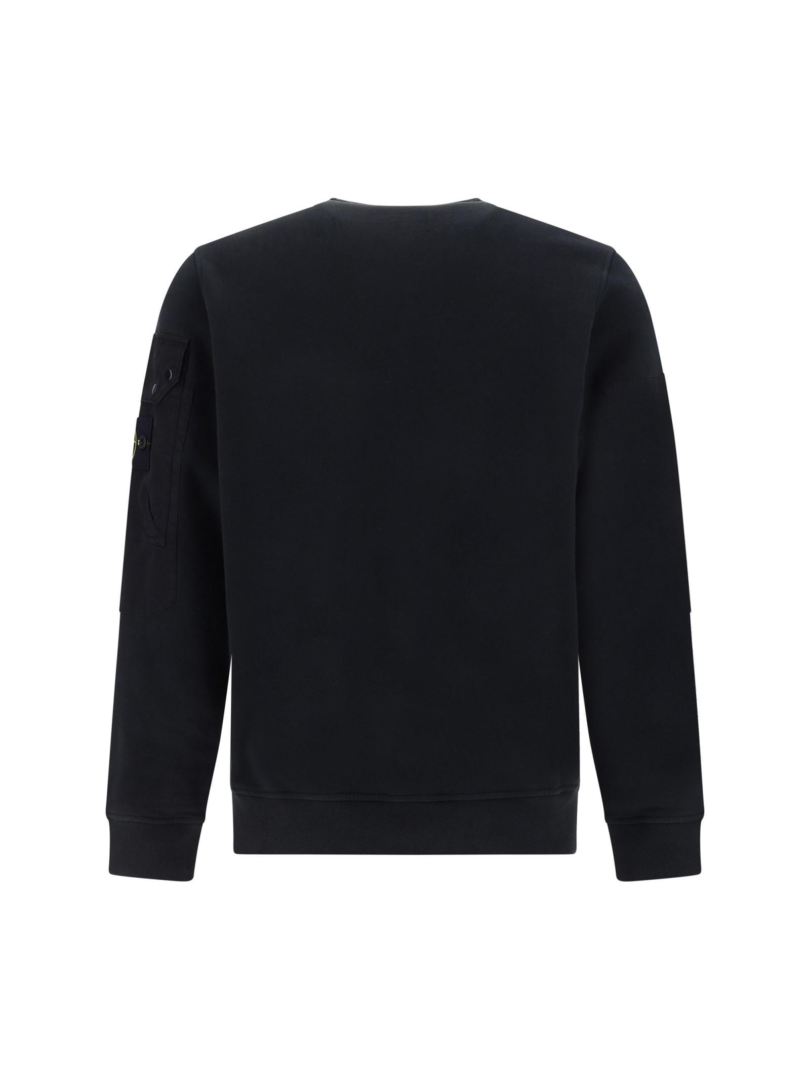 Logo Patch Crewneck Sweatshirt In Black Product Image