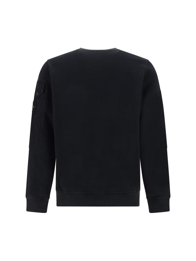 Logo Patch Crewneck Sweatshirt In Black Product Image