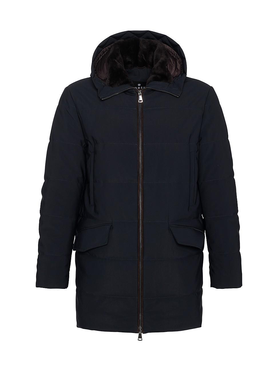 Mens Mens Parka with Select Shearling Lamb Collar Product Image