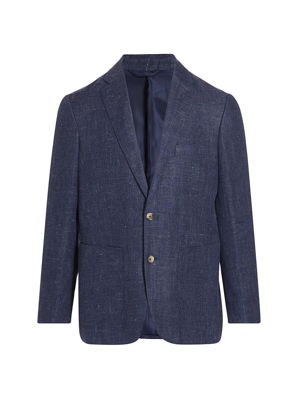 Mens The Cascades Wool & Linen-Blend Slim-Fit Two-Button Blazer Product Image