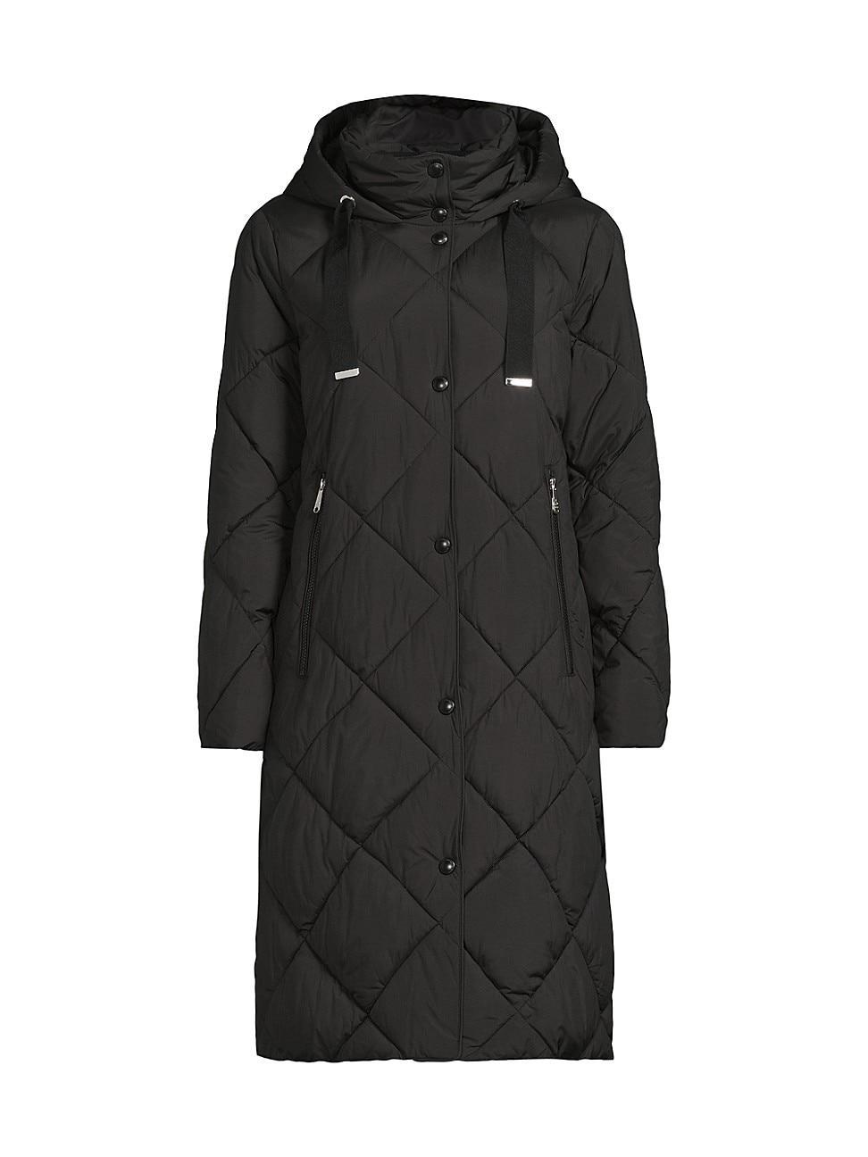 Womens Hooded Maxi Puffer Coat Product Image