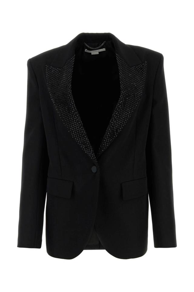 Hotfix Single Breasted Embellished Blazer In Black Product Image