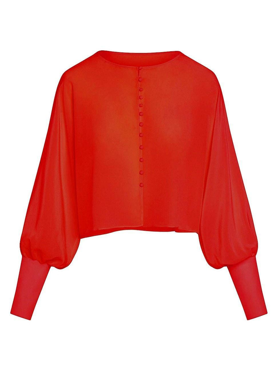 Womens Candy Button Front Bolero Top Product Image