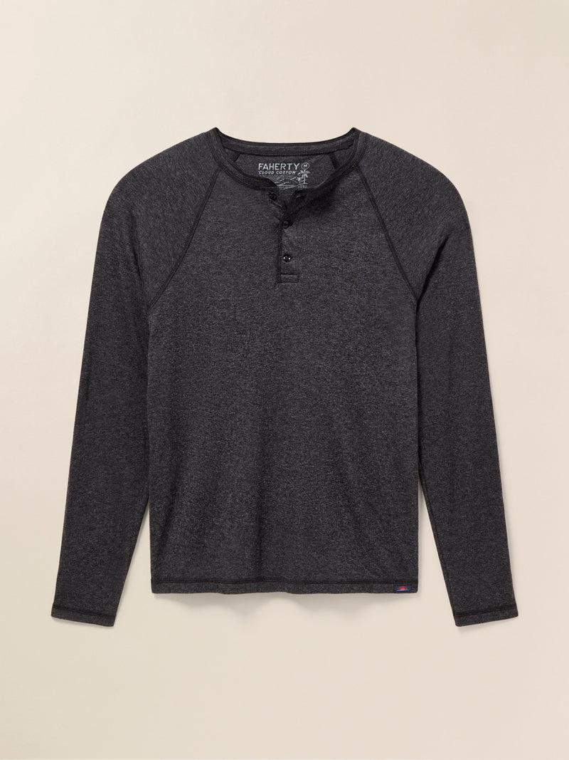 Long-Sleeve Cloud Henley (Tall) - Charcoal Heather Product Image