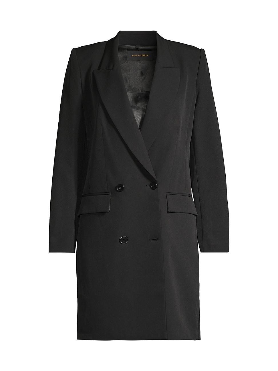 Womens Ivy Double-Breasted Twill Blazer Dress Product Image