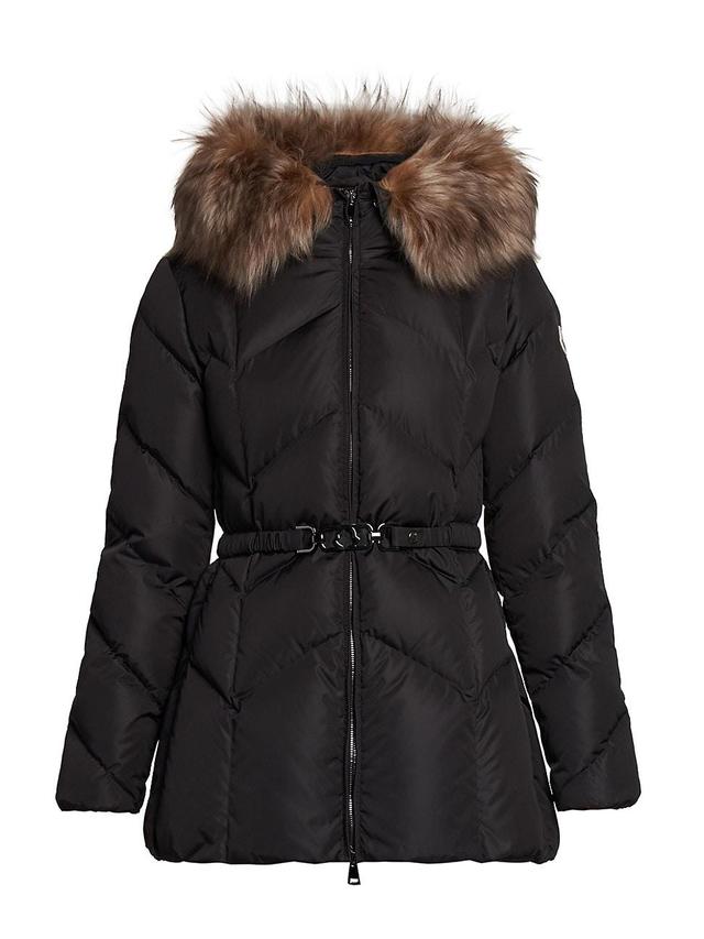 Moncler Loriot Down Jacket with Removable Genuine Shearling Trim Product Image