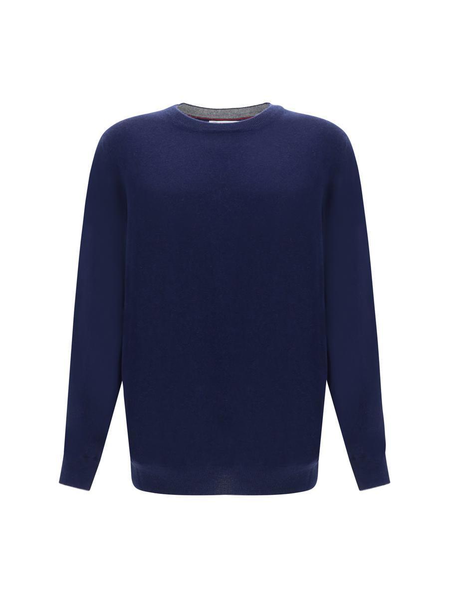 BRUNELLO CUCINELLI Sweater In Marina+grigio Scuro Product Image