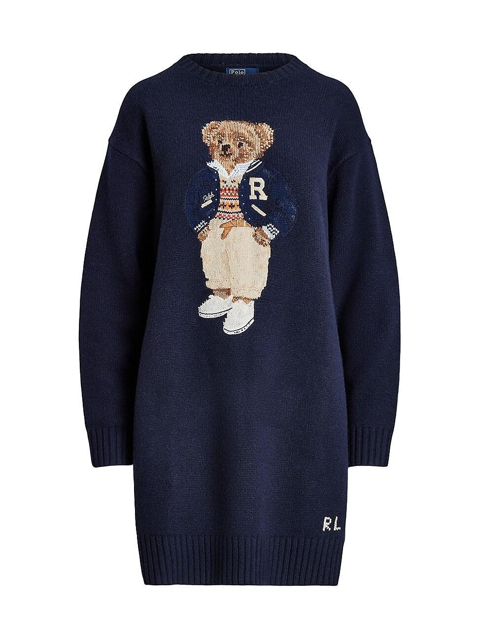 Womens Polo Bear Crewneck Sweaterdress Product Image