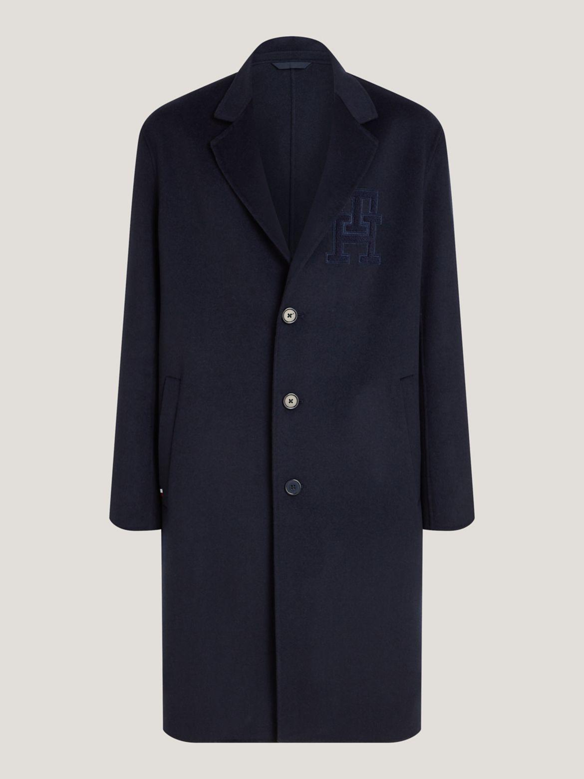 Tommy Hilfiger Men's Monogram Applique Wool Blend Coat Product Image