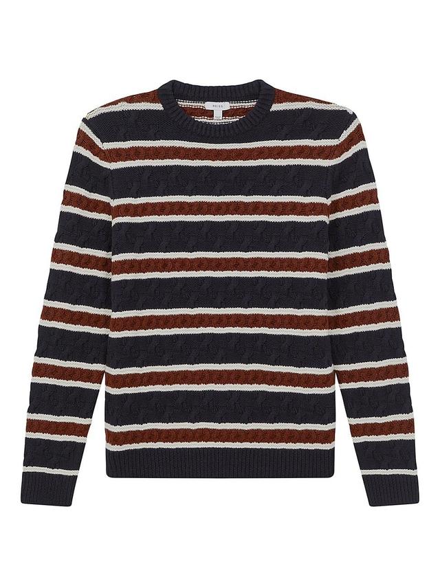 Mens Littleton Striped Wool-Cotton Sweater Product Image