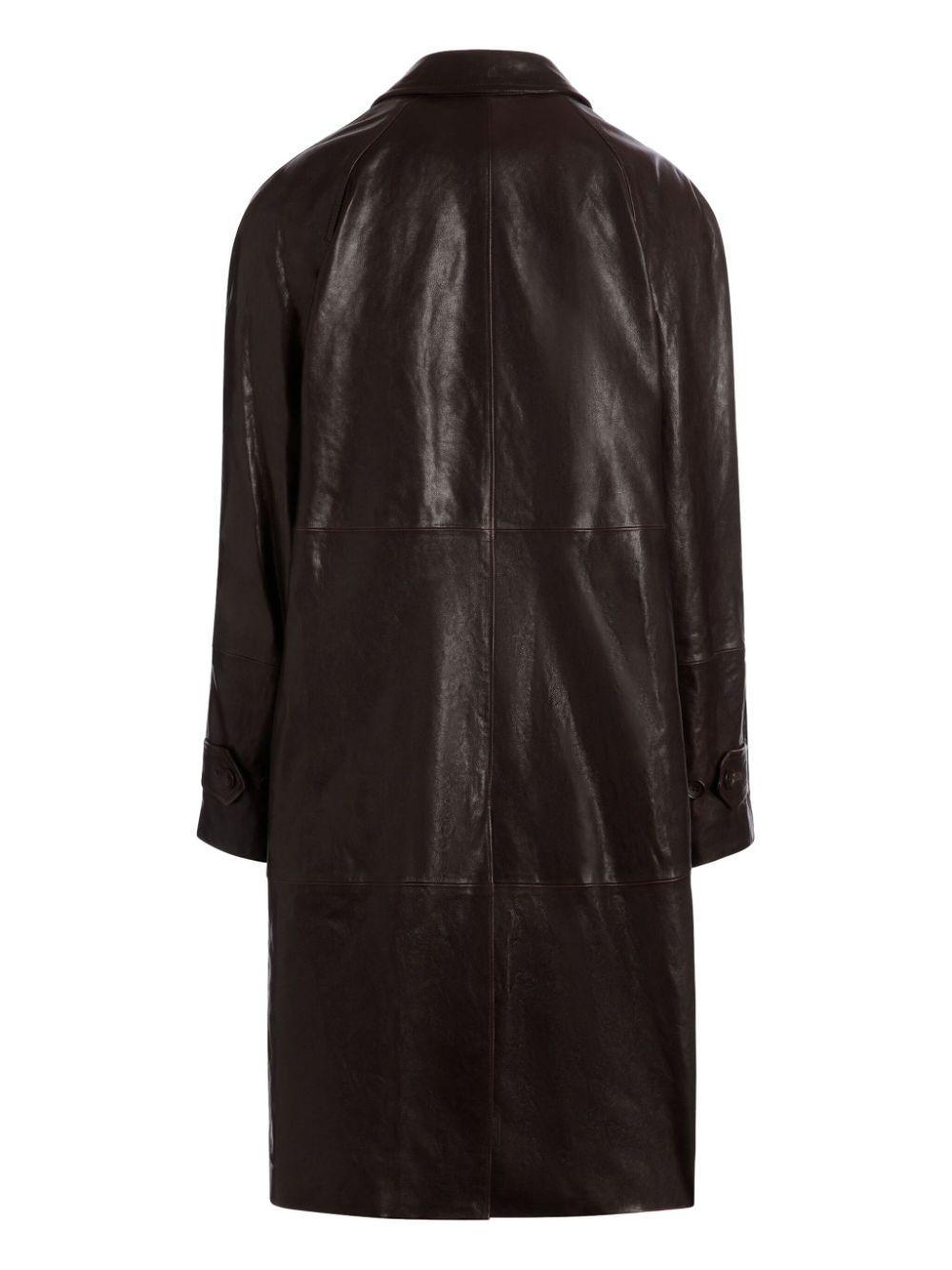 leather midi coat Product Image