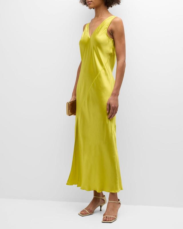 Silk Charmeuse Bias Sleeveless Midi Dress Product Image