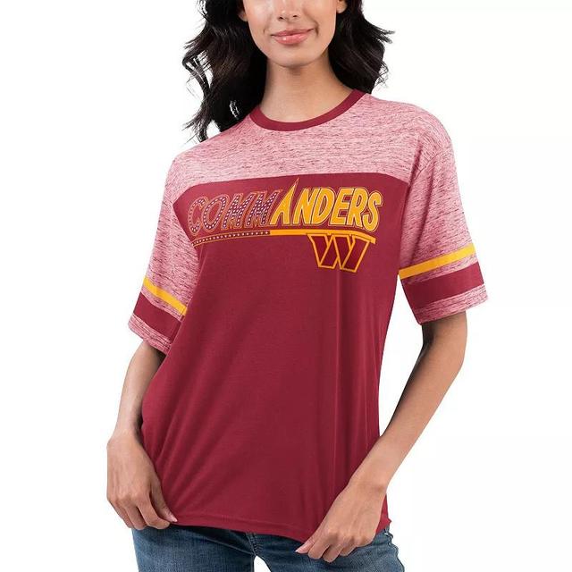 Womens G-III 4Her by Carl Banks Burgundy Washington Commanders Track T-Shirt Product Image