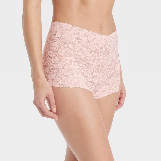 Womens Allover Lace Boy Shorts - Auden Casual M Product Image