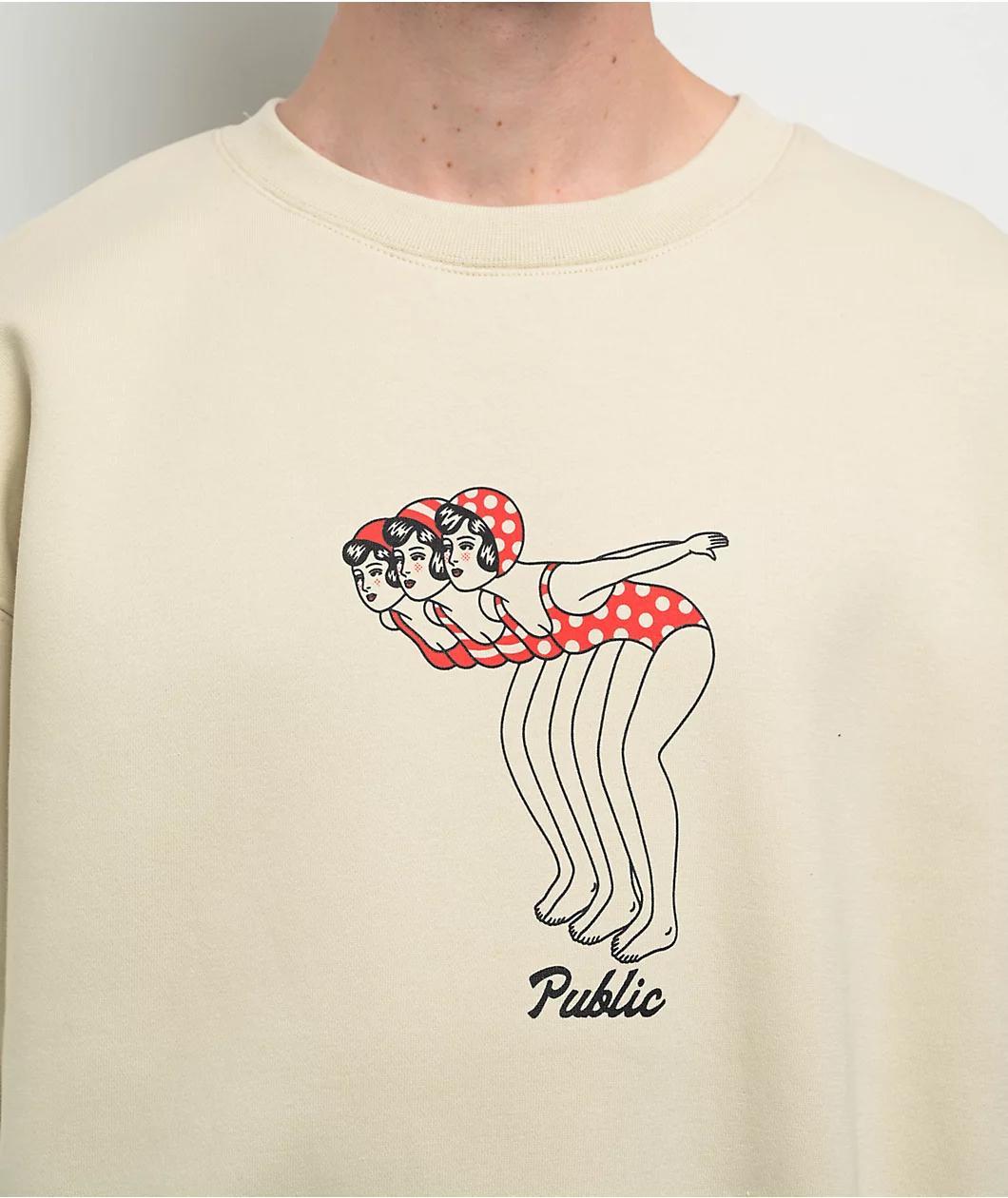 Public Dipper Natural Crewneck Sweatshirt Product Image