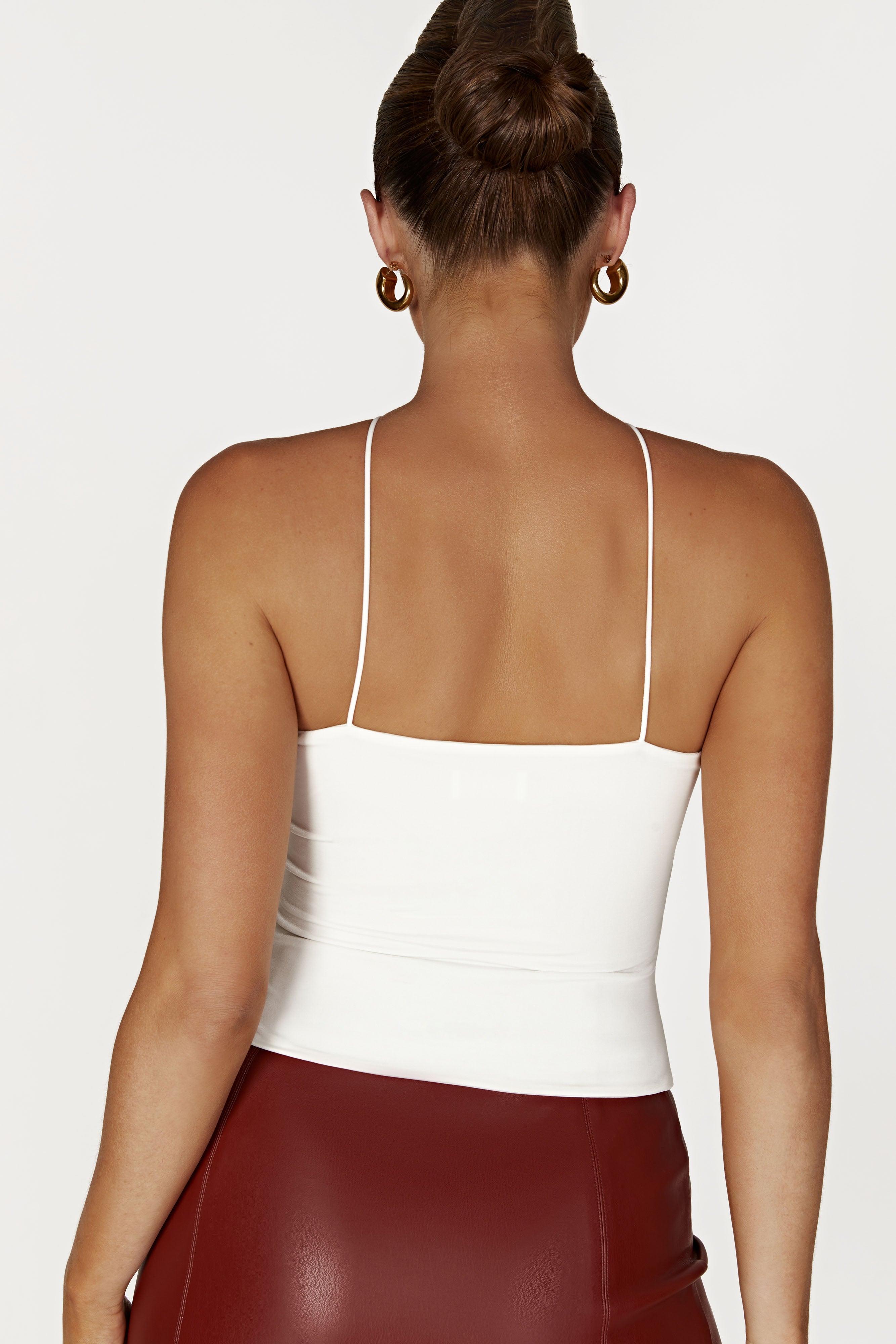 Adeline Rose Halter Top - White Product Image