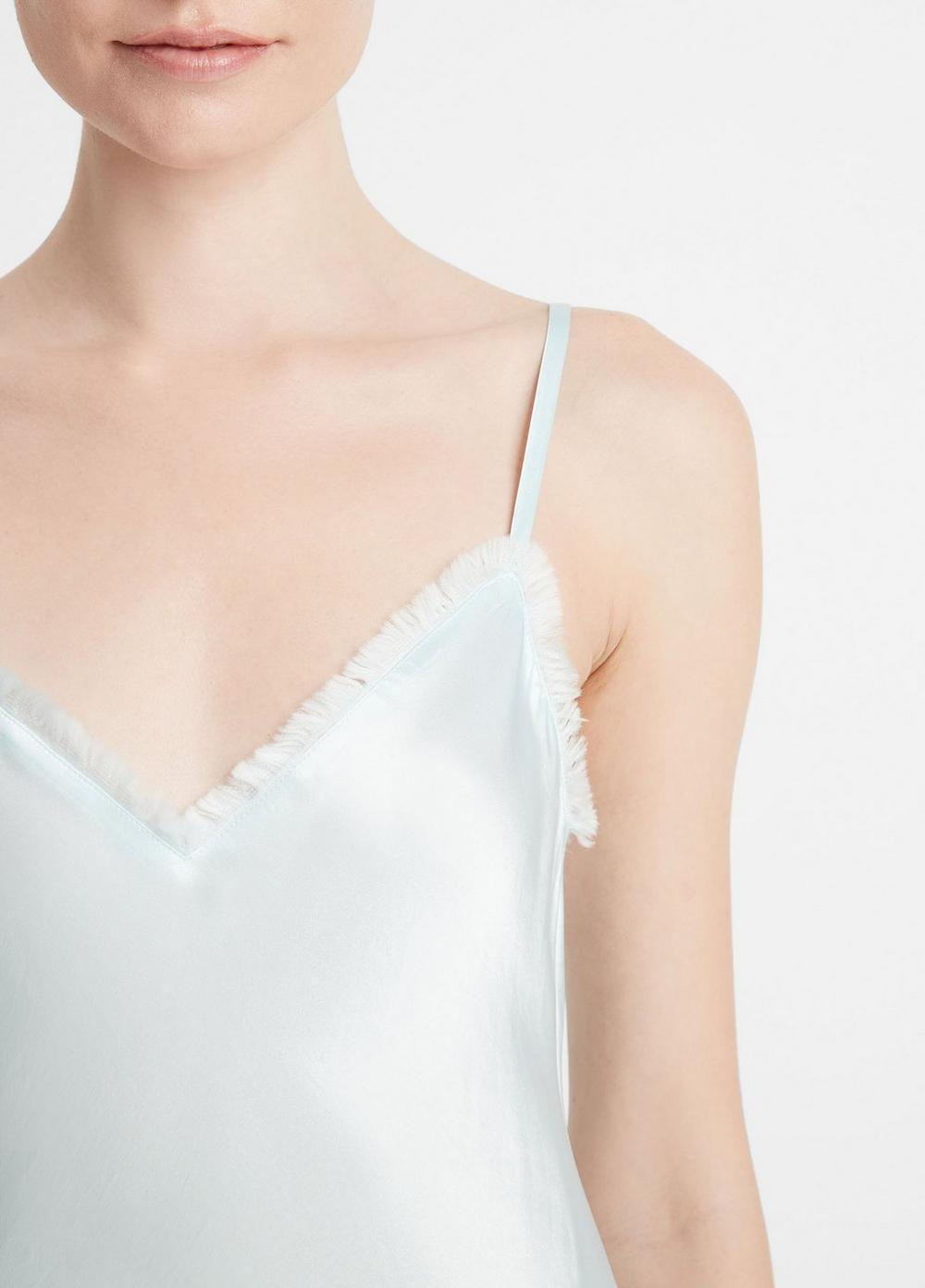 Satin Frayed-Edge Bias Camisole Dress Product Image