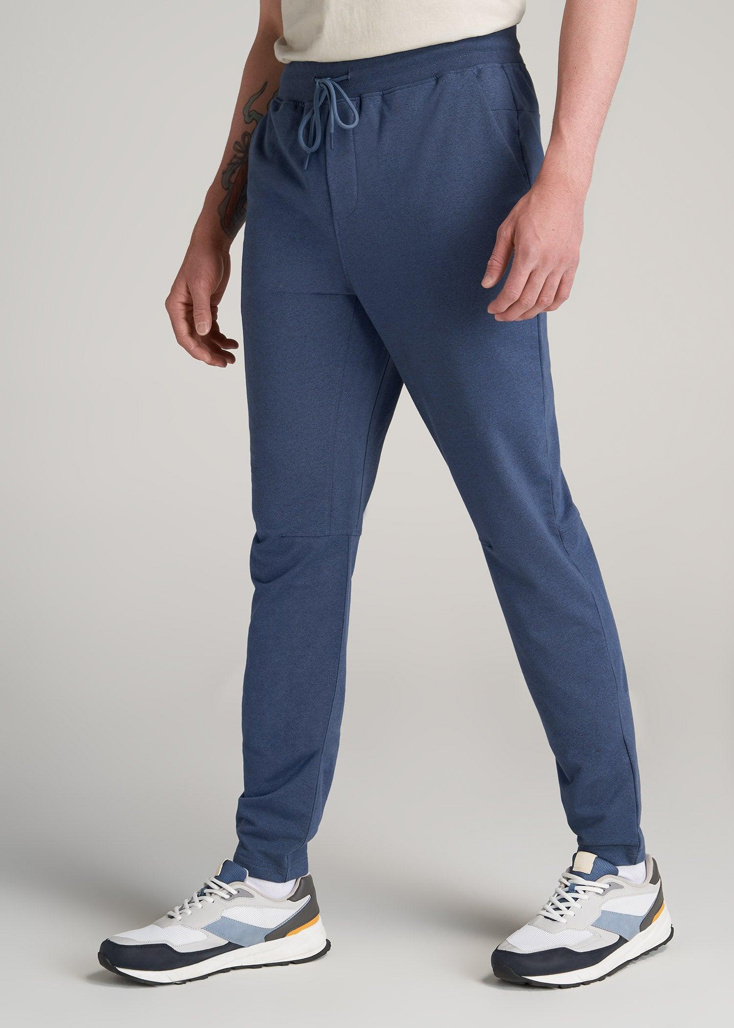 A.T.  Performance French Terry Sweatpants for Tall Men in Tech Navy Mix Product Image