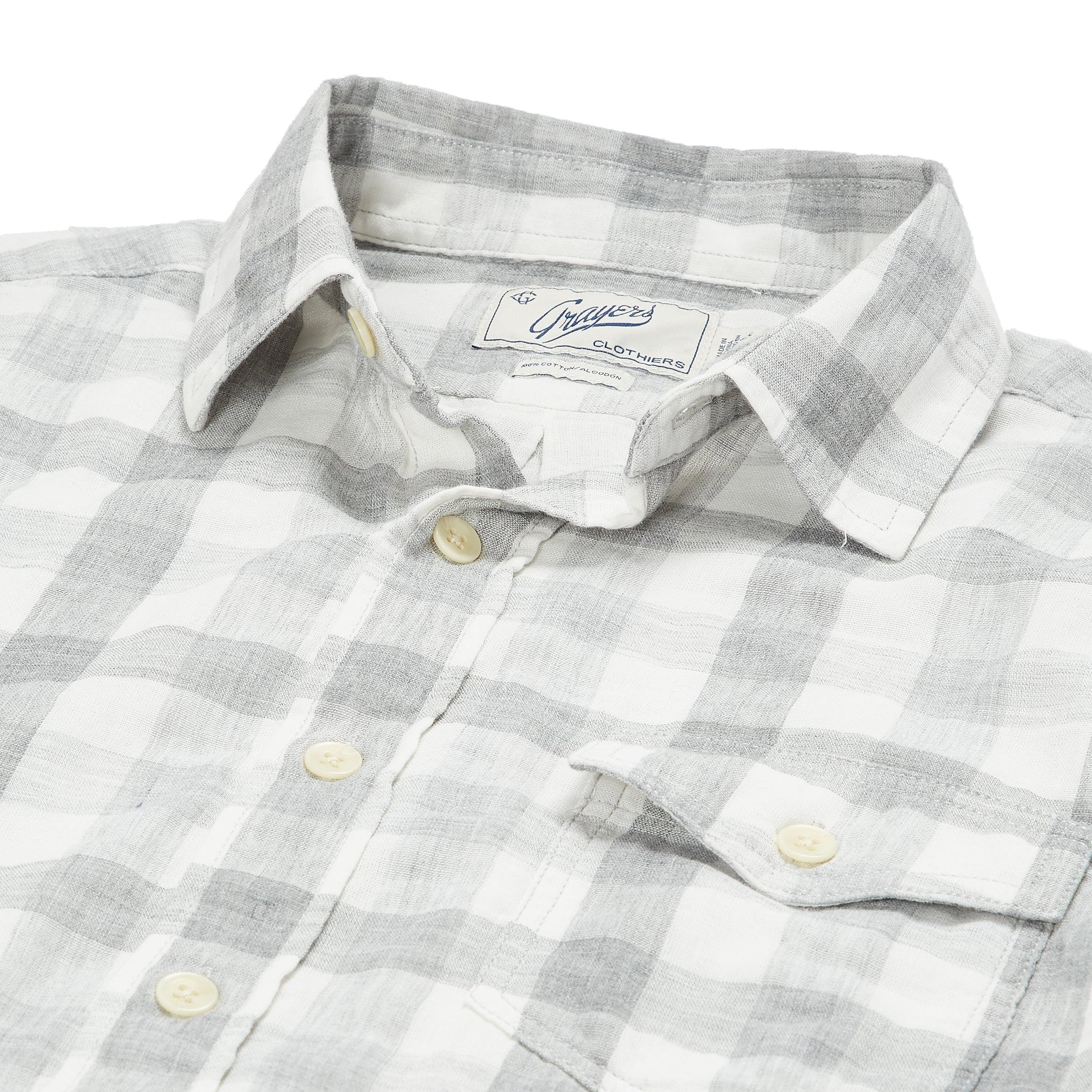 Durham Double Cloth Shirt - Heather Gray Gingham Product Image