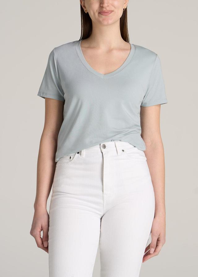 Women's Tall Scoop V-Neck Tee in Sea Salt Product Image