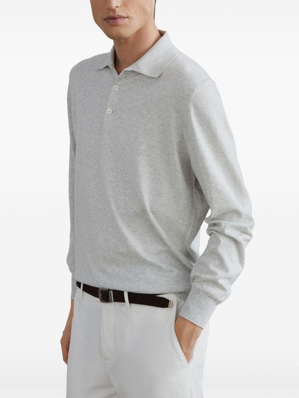 BRUNELLO CUCINELLI Cotton Polo Shirt In Nude & Neutrals Product Image