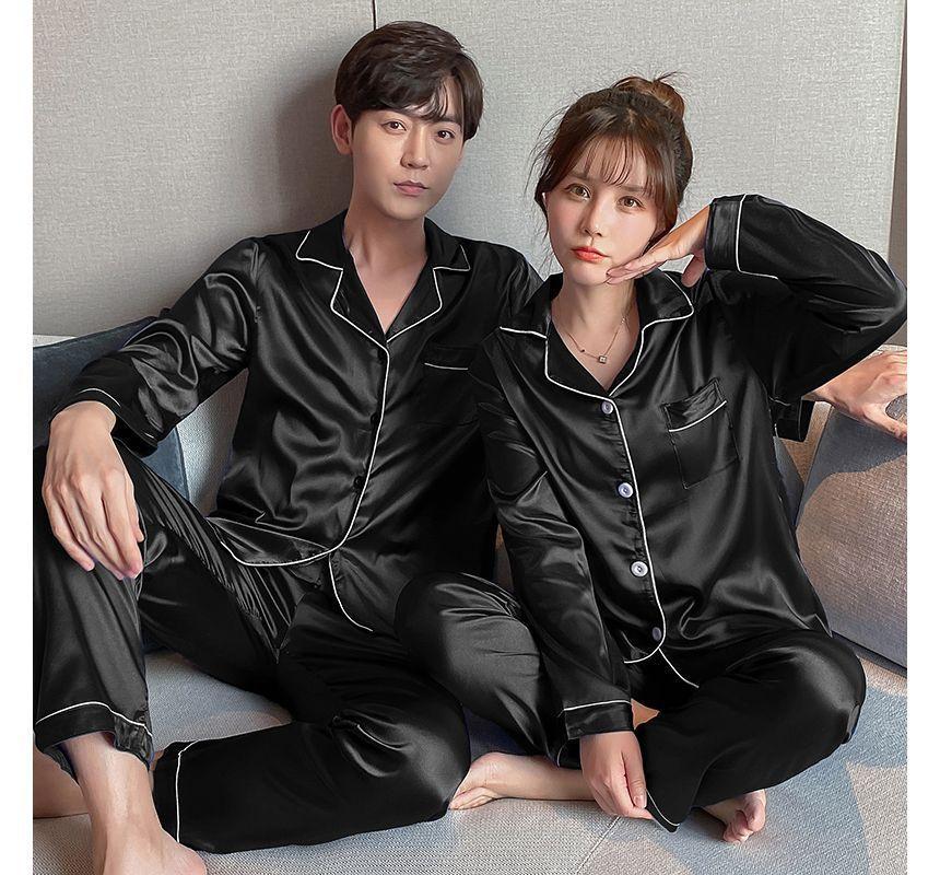 Couple Matching Checked Pajama Set Product Image