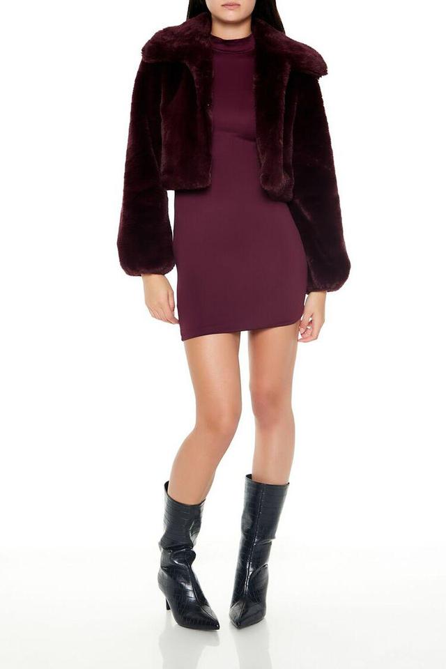 Plush Cropped Coat | Forever 21 Product Image