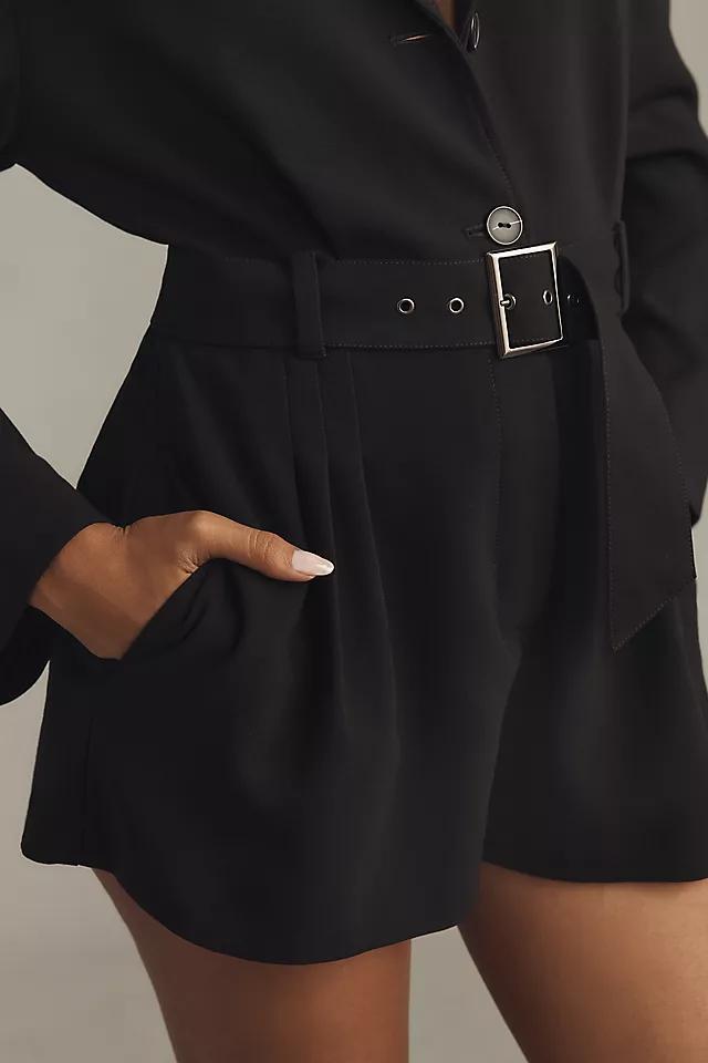 By Anthropologie Belted Blazer Romper Product Image