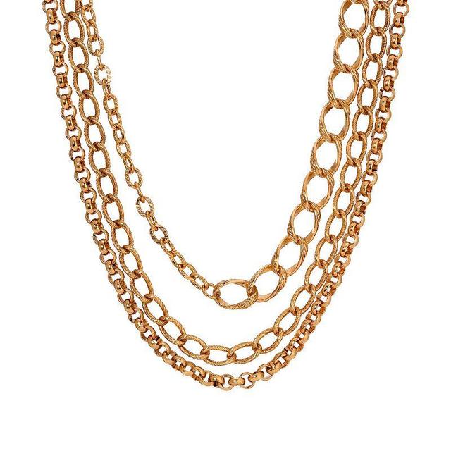 1928 14k Gold Tone Multi-Chain Necklace, Womens, Yellow Product Image