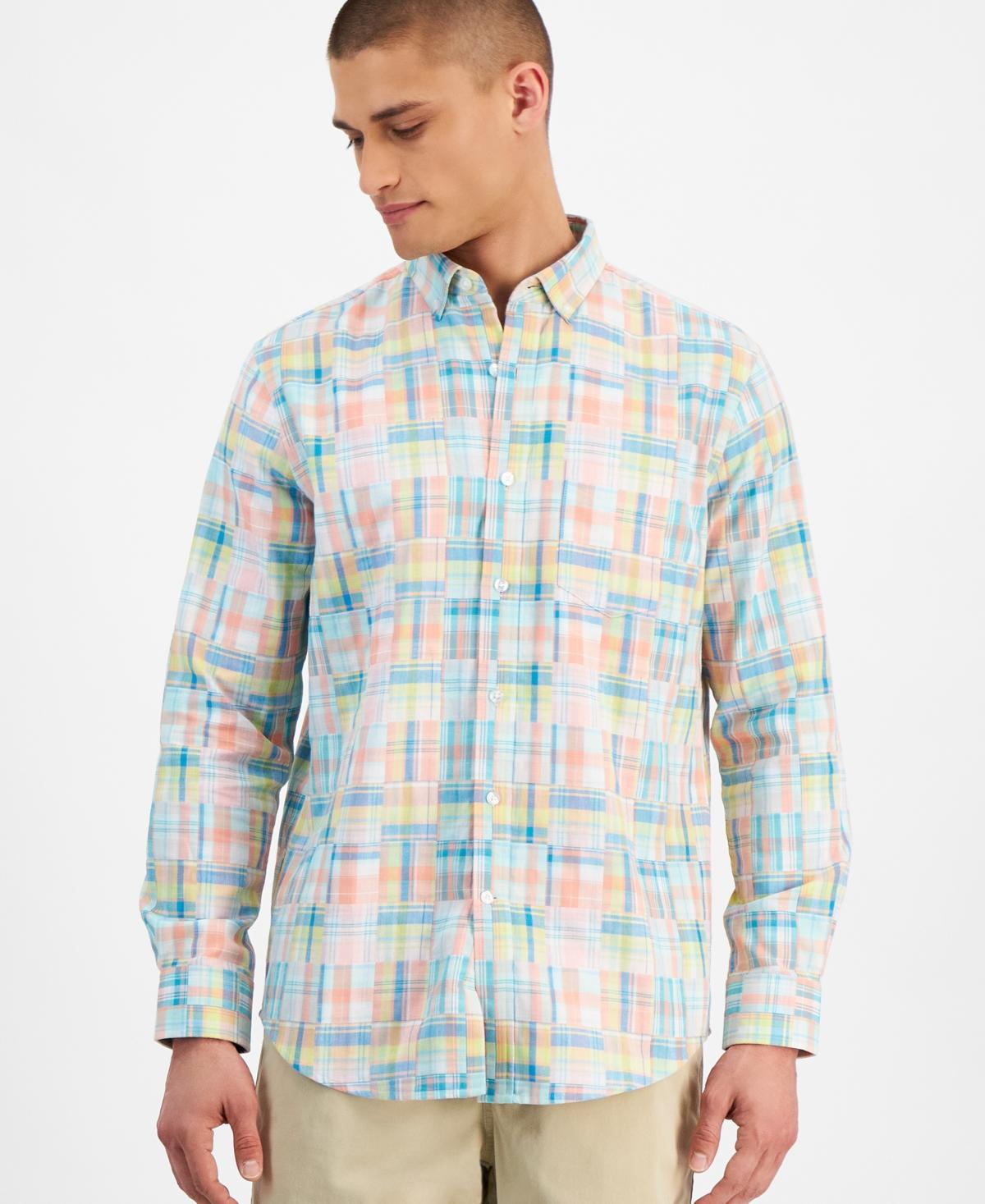 Club Room Mens Madras Plaid Long Sleeve Button-Front Shirt, Created for Macys Product Image