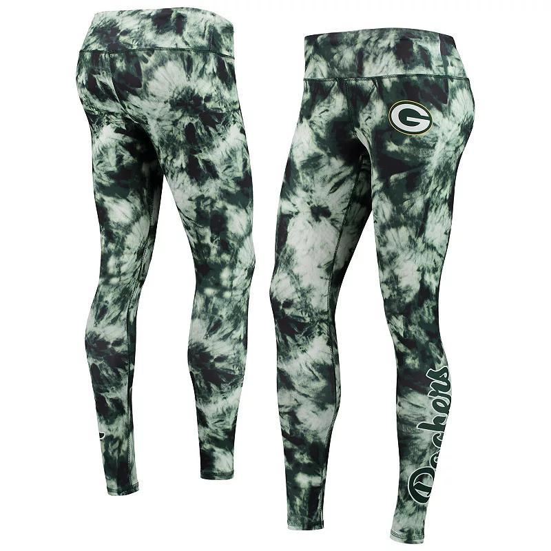 Womens FOCO Bay Packers Tie-Dye Leggings product image