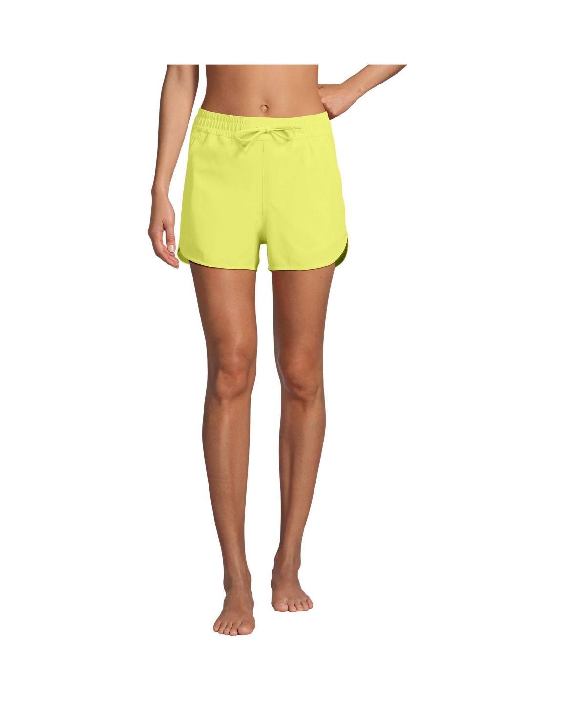 Lands End Womens Woven Packable 3 Dolphin Hem Swim Cover-up Shorts Product Image