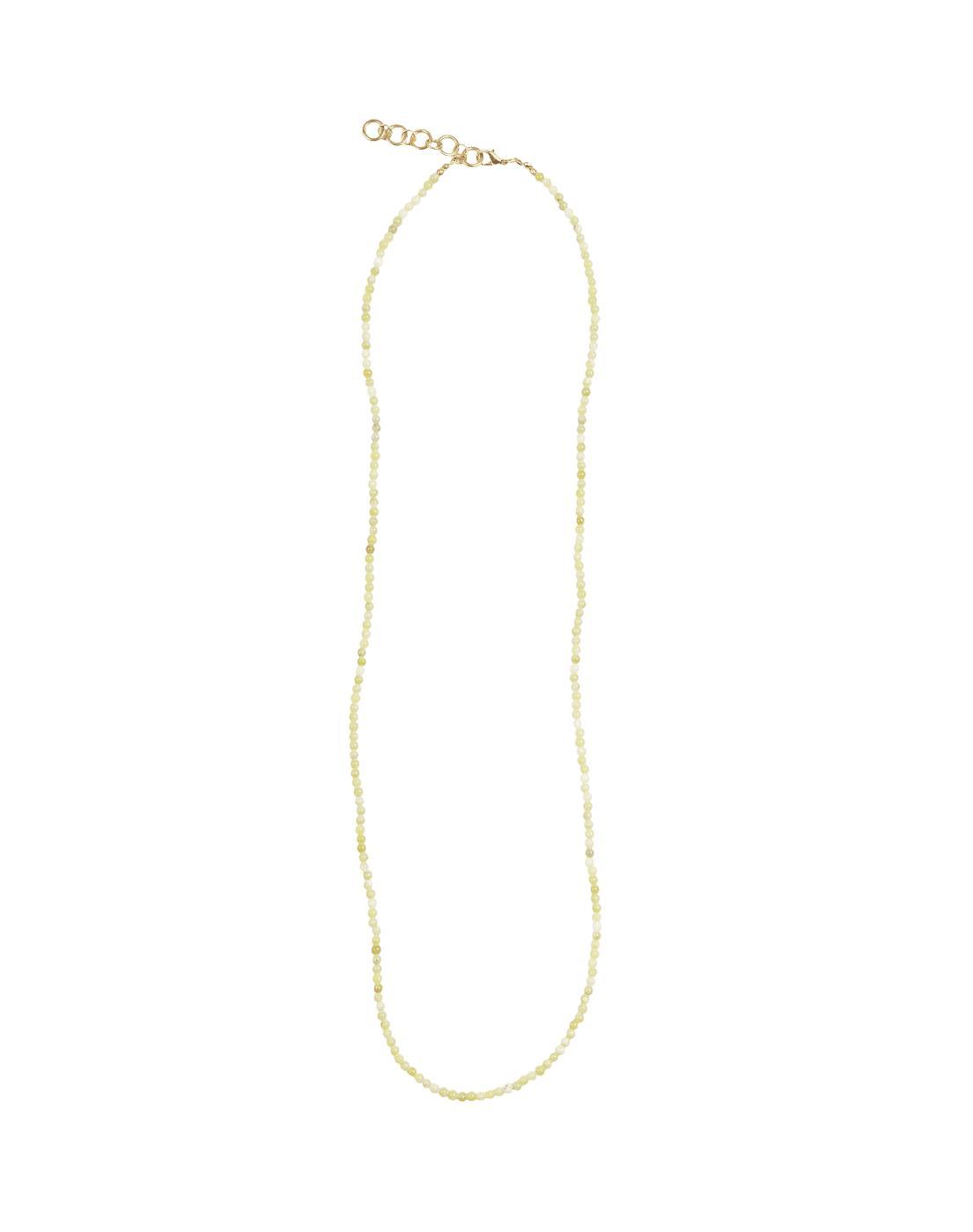 Jade Long Necklace - Gold Product Image