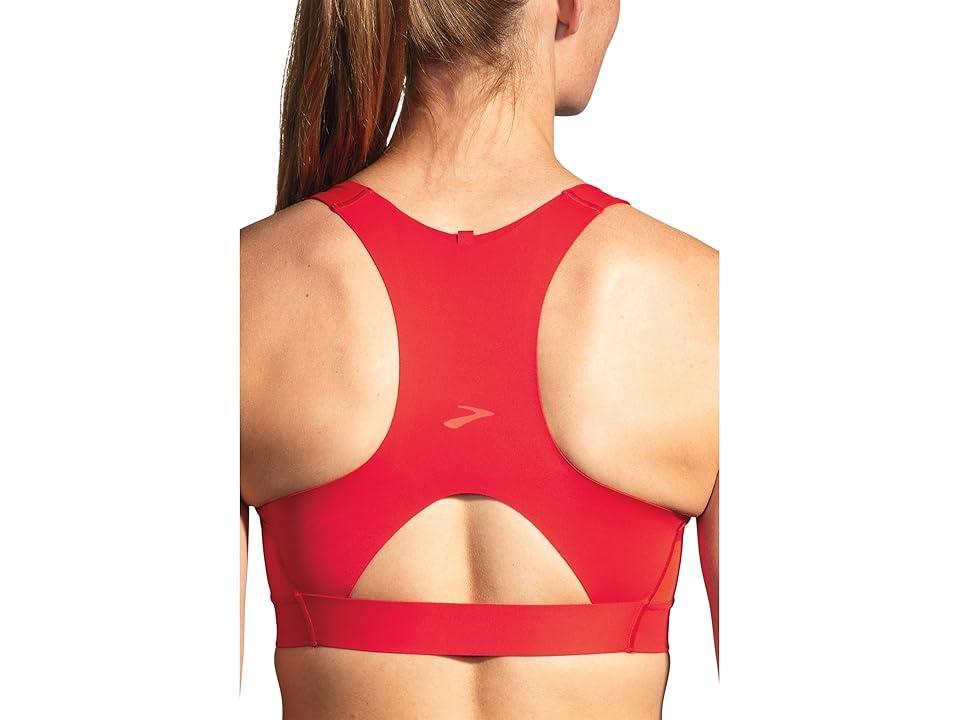 Brooks 3 Pocket Sports Bra (Salsa) Women's Bra Product Image